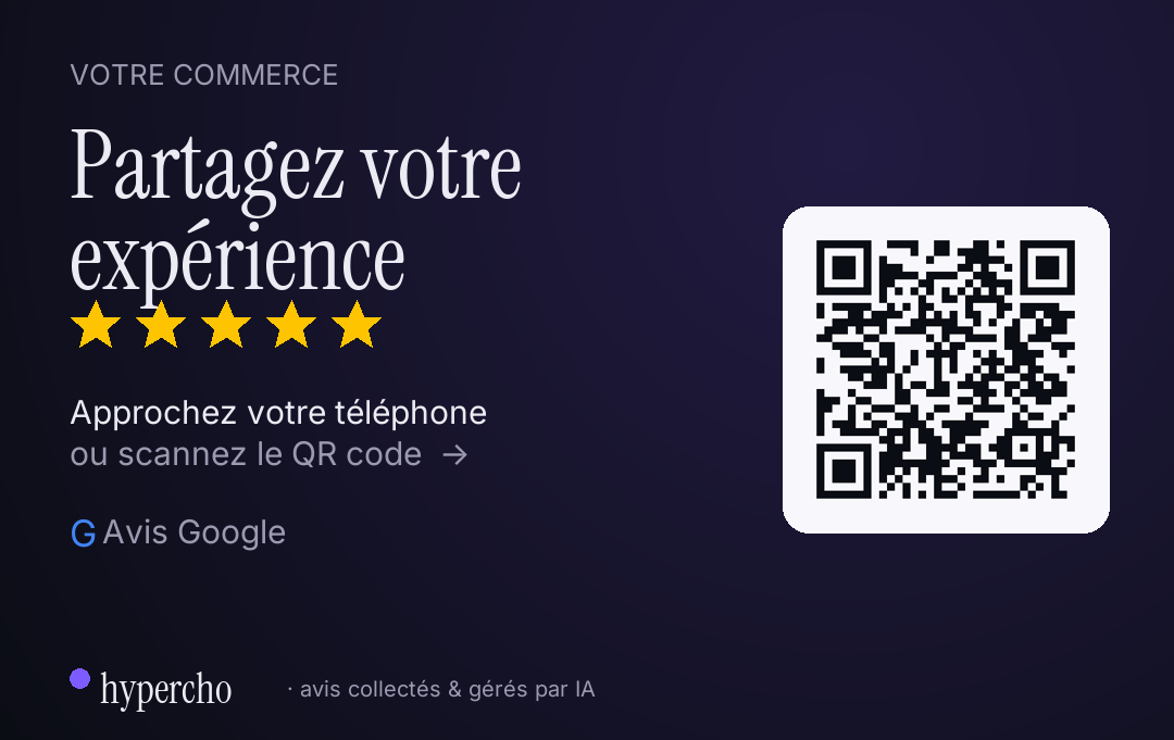 Plaque NFC avis Google Hypercho